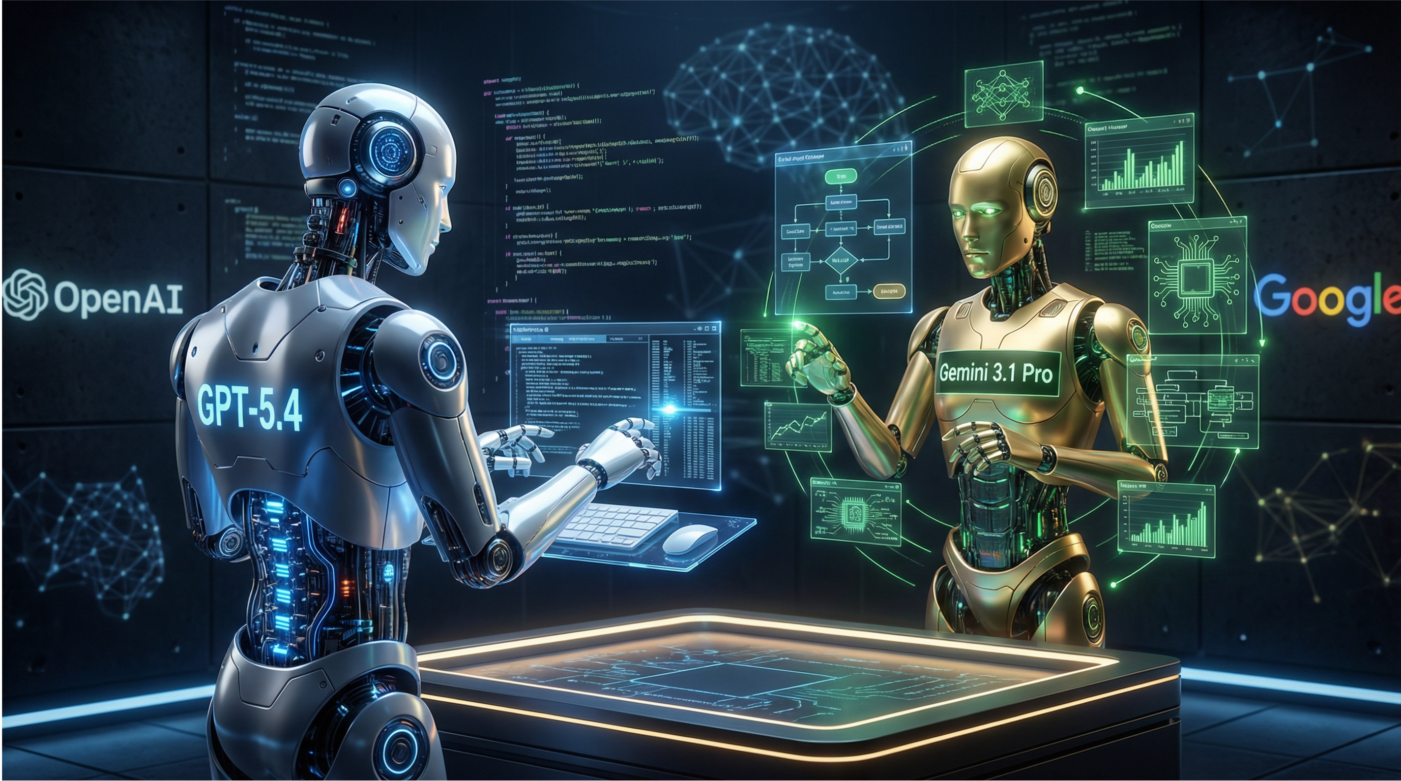 GPT-5.4 vs Gemini 3.1 Pro : La bataille des titans de l'IA franchit un nouveau cap