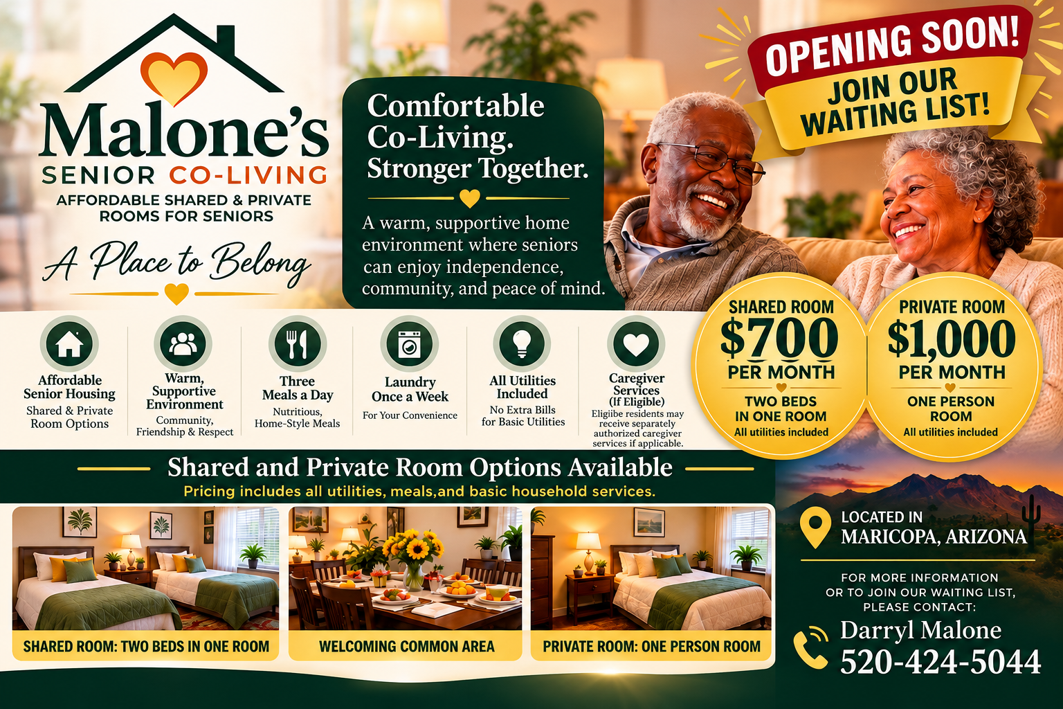 Malone’s Senior Co-Living Brings an Affordable Housing Option to Seniors in Arizona