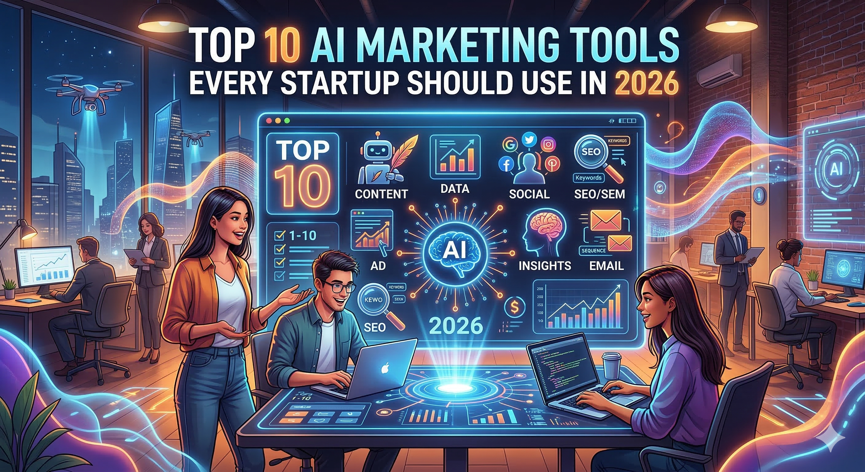 Top 10 AI Marketing Tools Every Startup Should Use in 2026