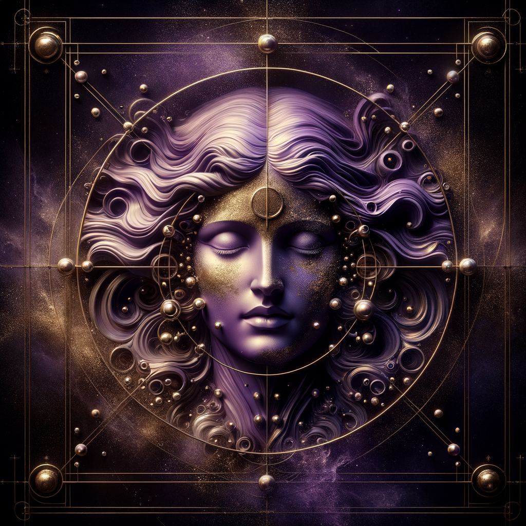A serene face of light framed in gold