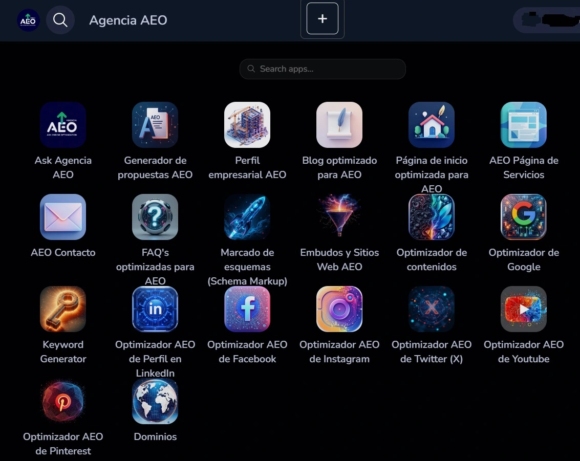 coleccion de apps de Agencia AEO
