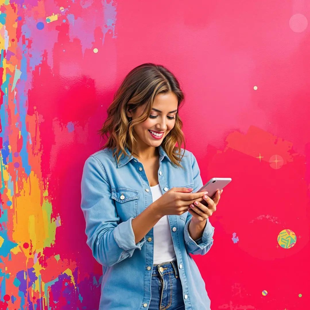 A women looking at her phone