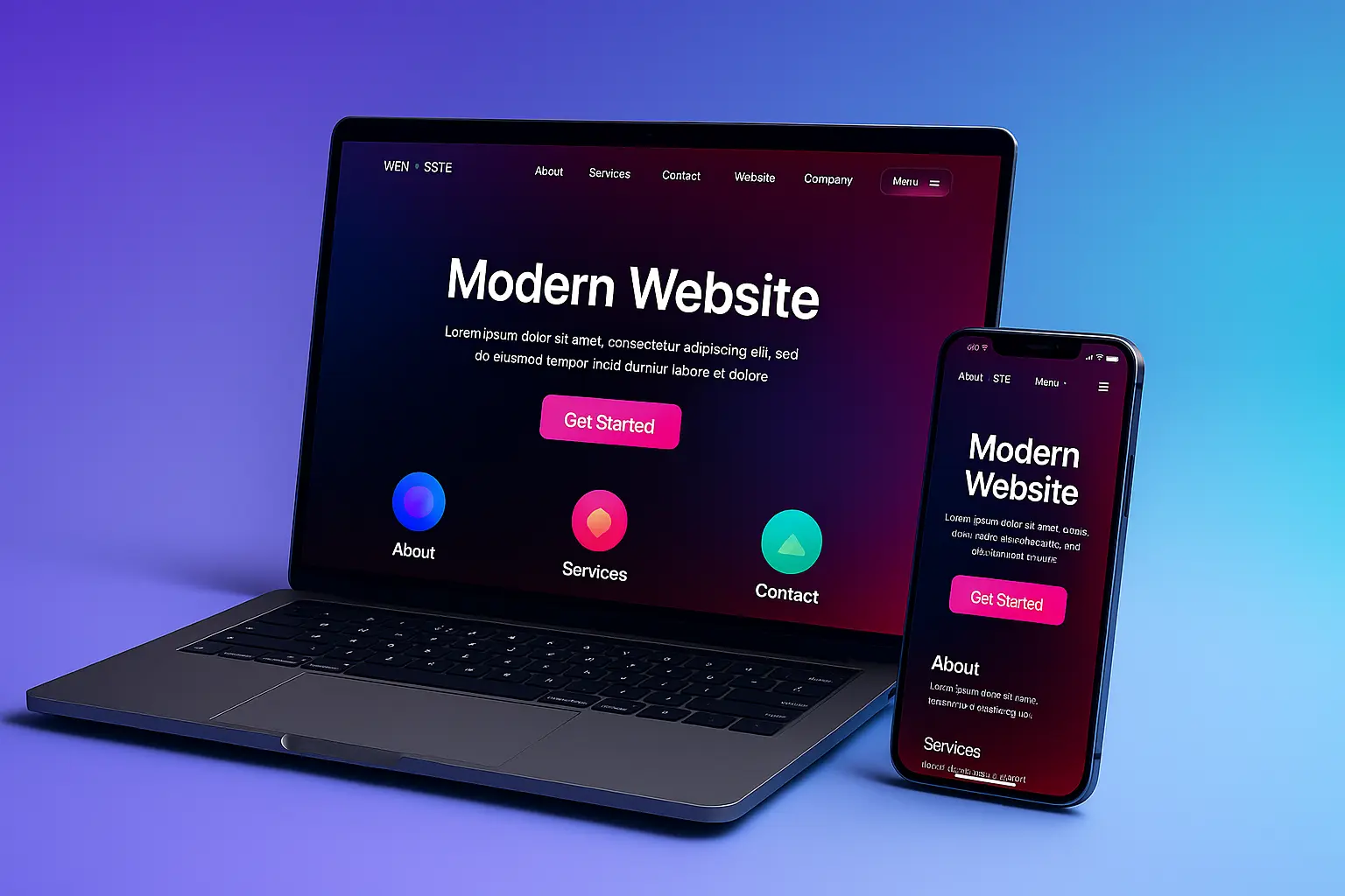 Ejemplo de sitio web profesional entregado en 24h
