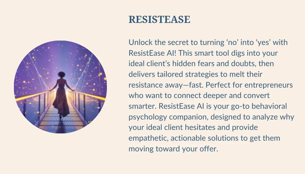 A woman crossing a bridge for the resist ease icon button.