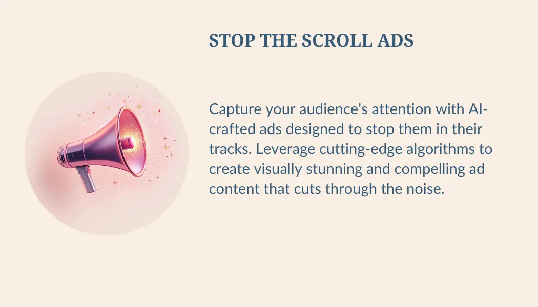 A megaphone for the stop the scroll button.