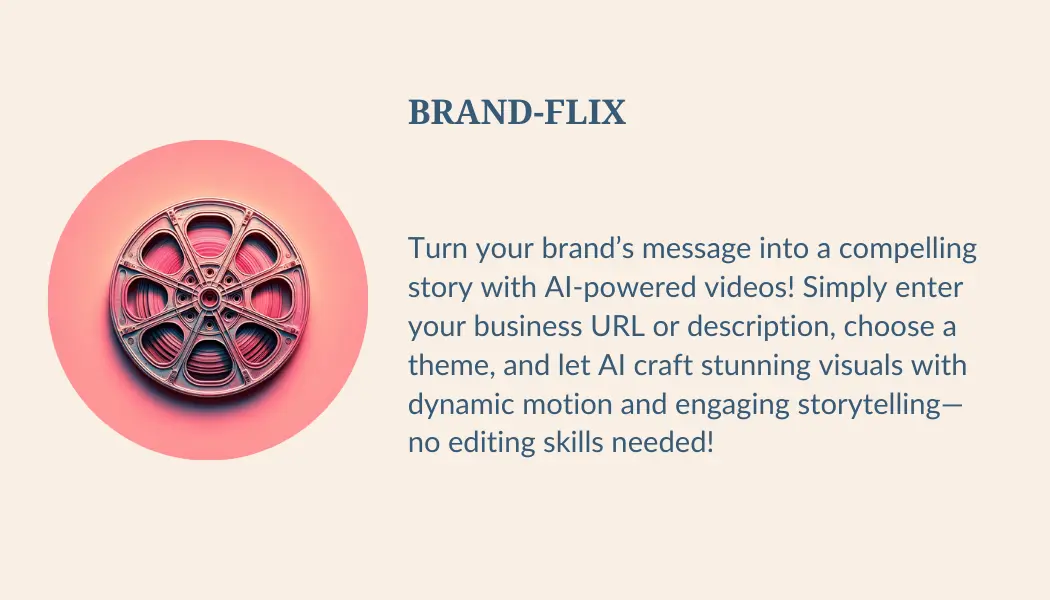 A film wheel for the brand flix button.