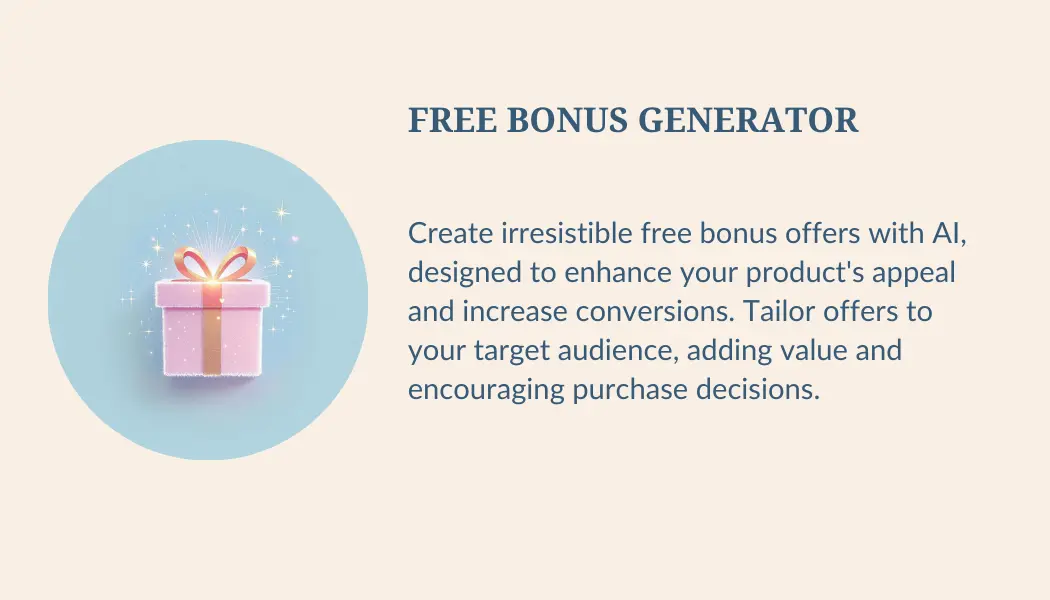 A pink gift box for the free bonus icon button.