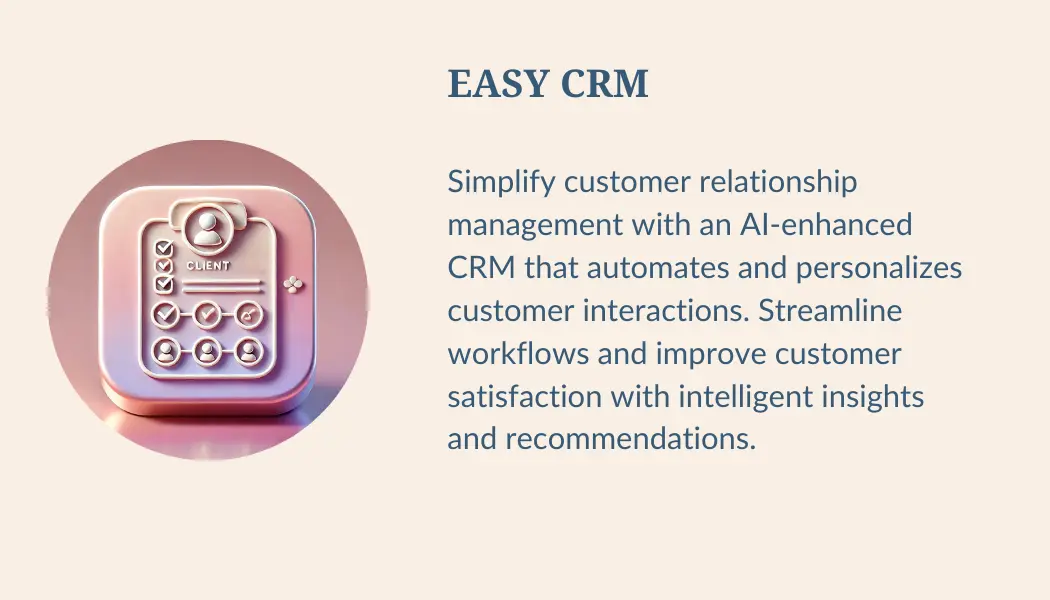 A pink clipboard for the CRM icon.