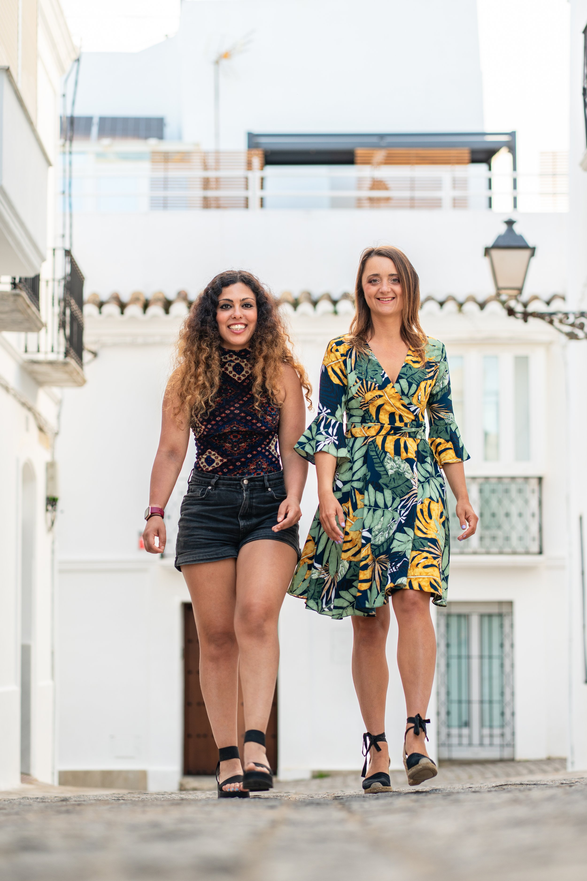 Dina and Kasia walking