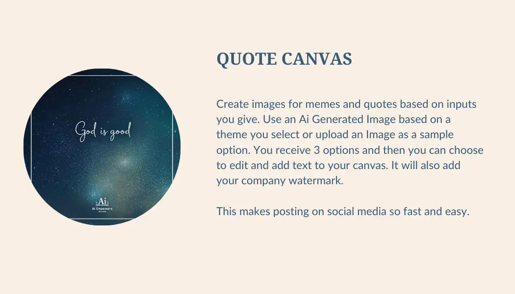 Info on Quote Canvas App