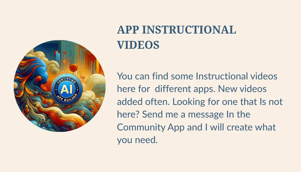 Image for App instructional Videos