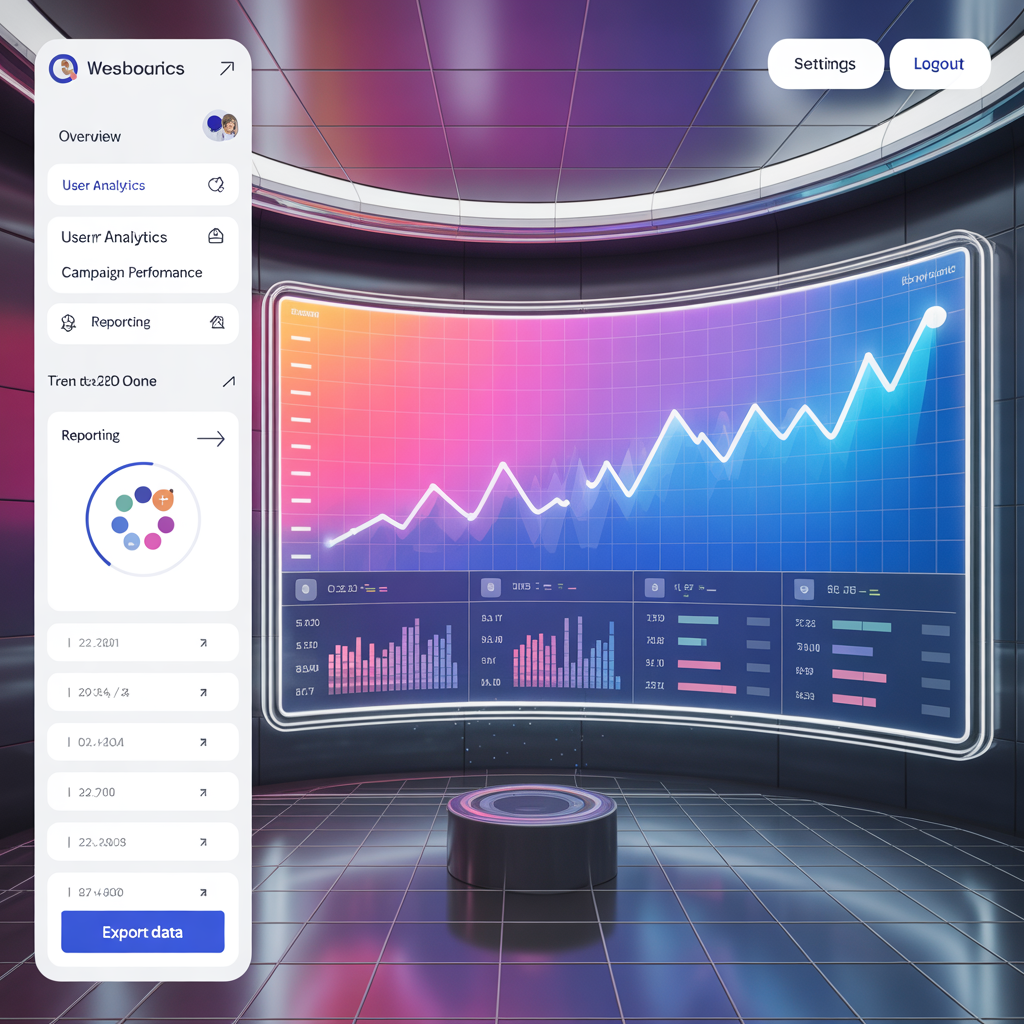 AEO-optimized websites that rank and convert, analytics dashboard showing rising traffic and conversions