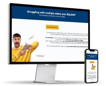 Landing page para servicios de reparación de crédito - Diseño estratégico con experiencia optimizada
