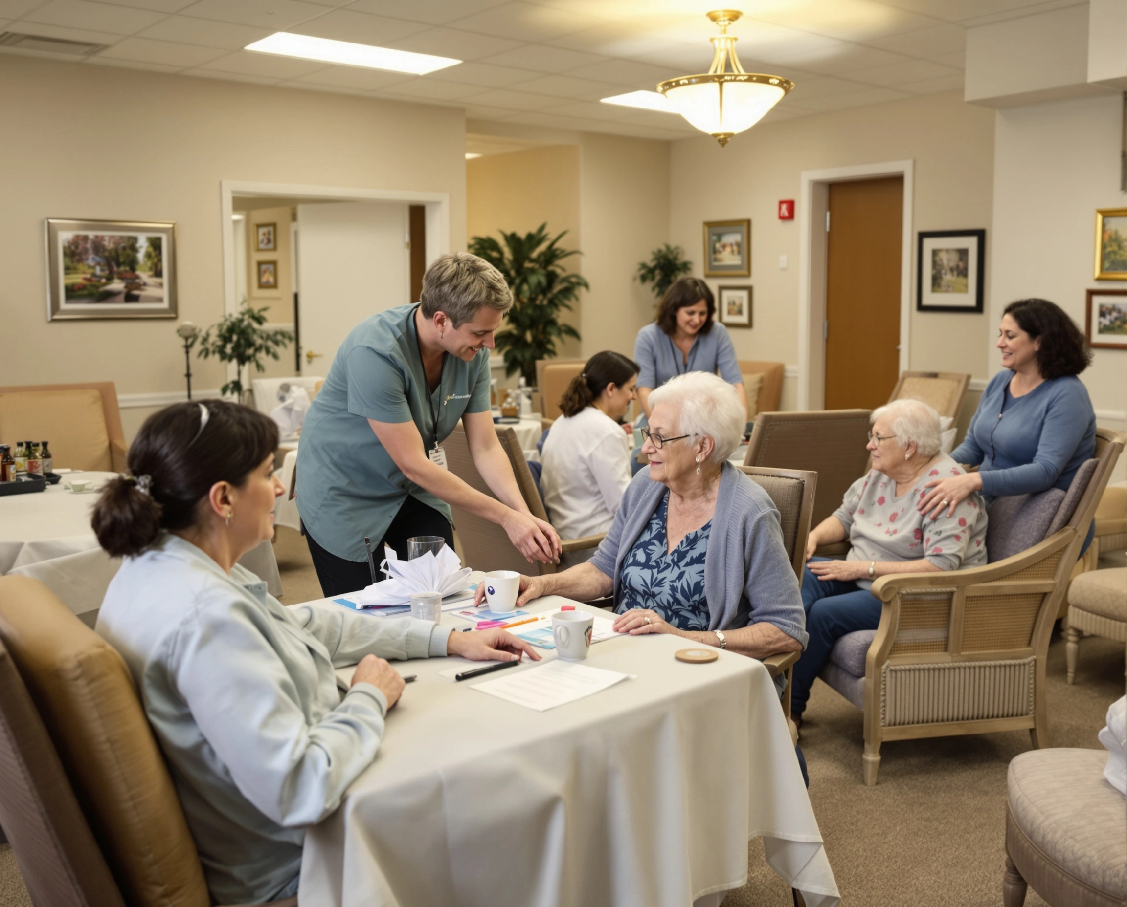 Caregivers giving care to the older adults