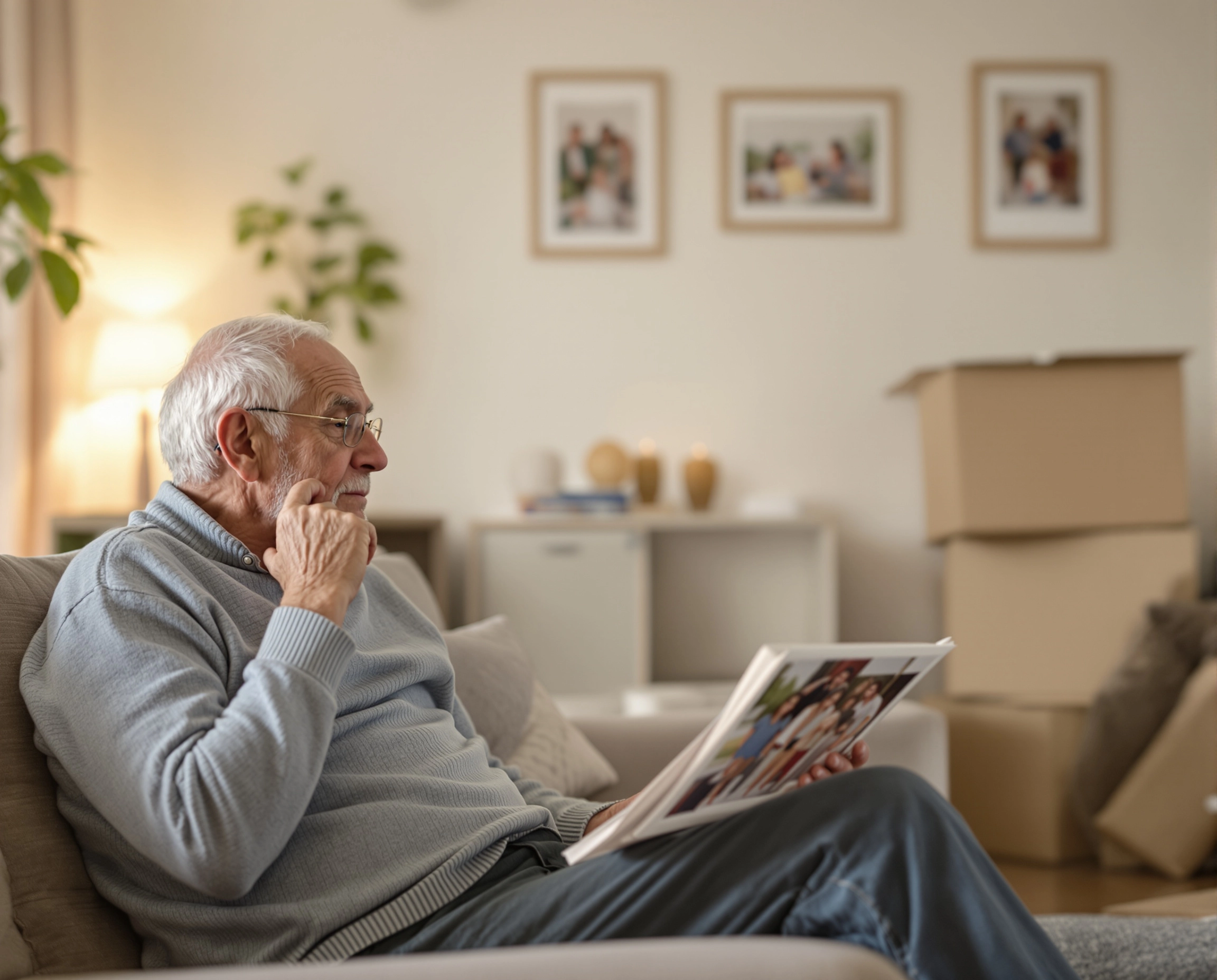 Older man thinking to move to old age home