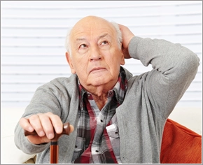 Elderly man with dementia
