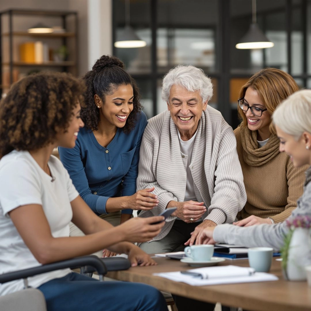 Area Agency on Aging staff helping seniors and caregivers understand eligibility for aging services.