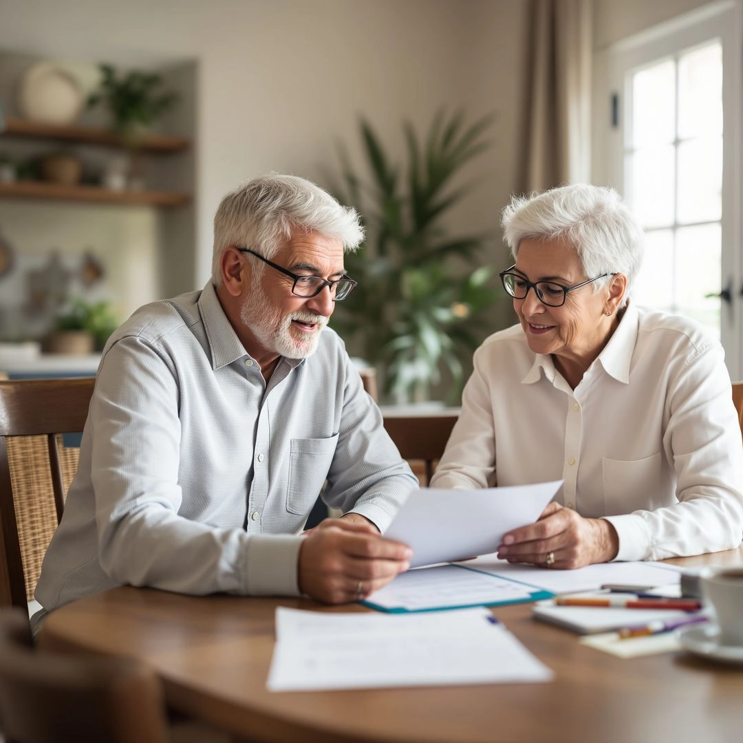 Relocation consultant helping seniors plan their move and organize personalized services.