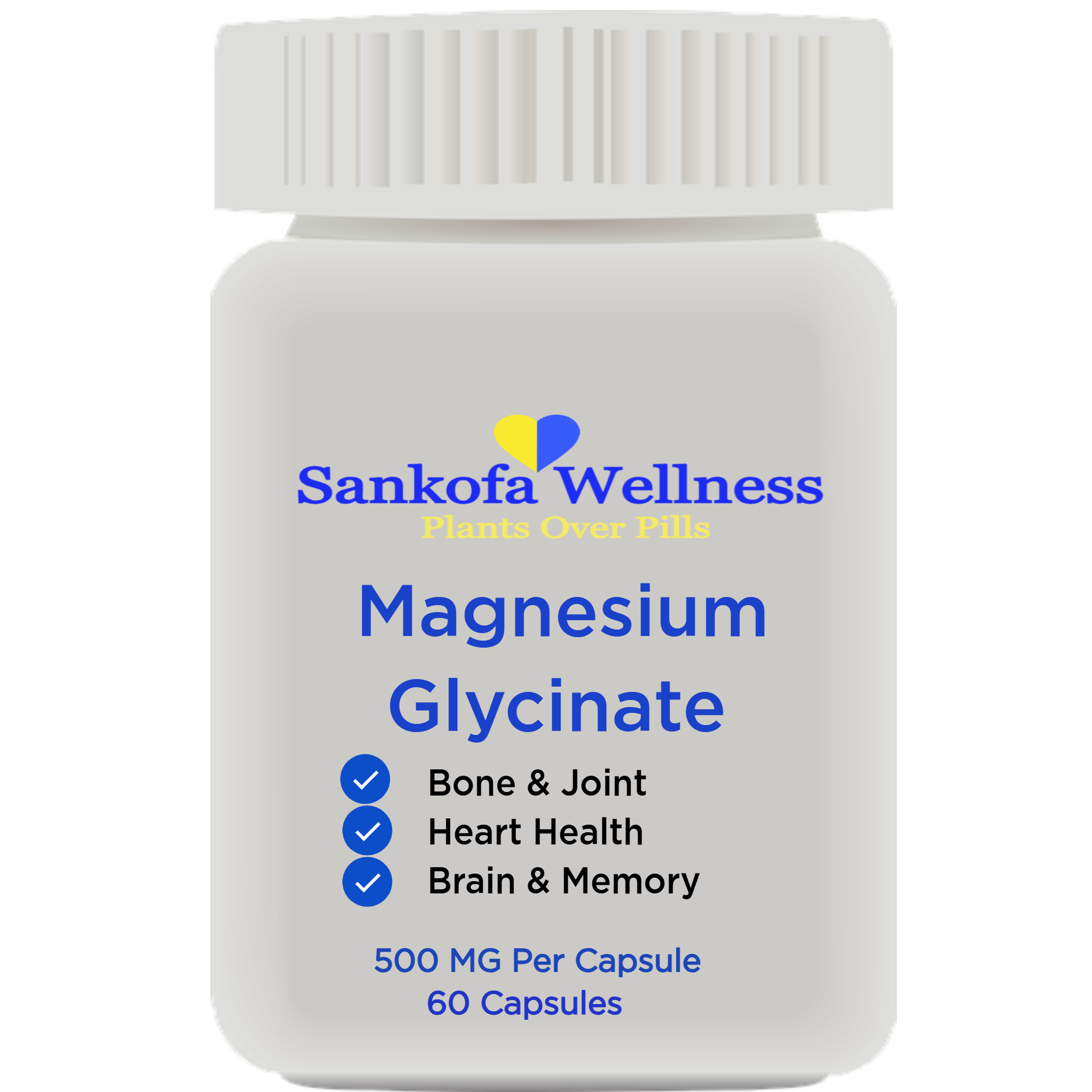 magnesium glycinate supplement, magnesium for sleep, stress relief supplement, magnesium for anxiety, muscle recovery support, Sankofa Wellness magnesium, natural magnesium capsules, high absorption magnesium