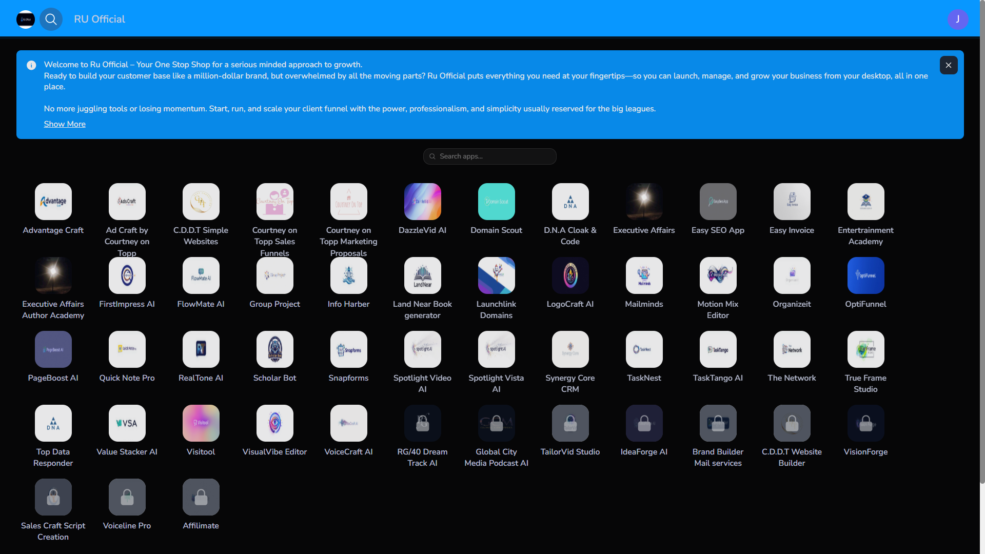 Ru Official Dashboard