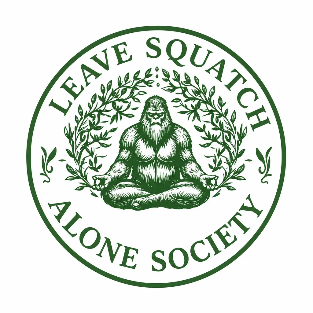 Leave Squatch Alone Society, Bigfoot themed clothing and gifts, let sasquatch be sasquatch,  