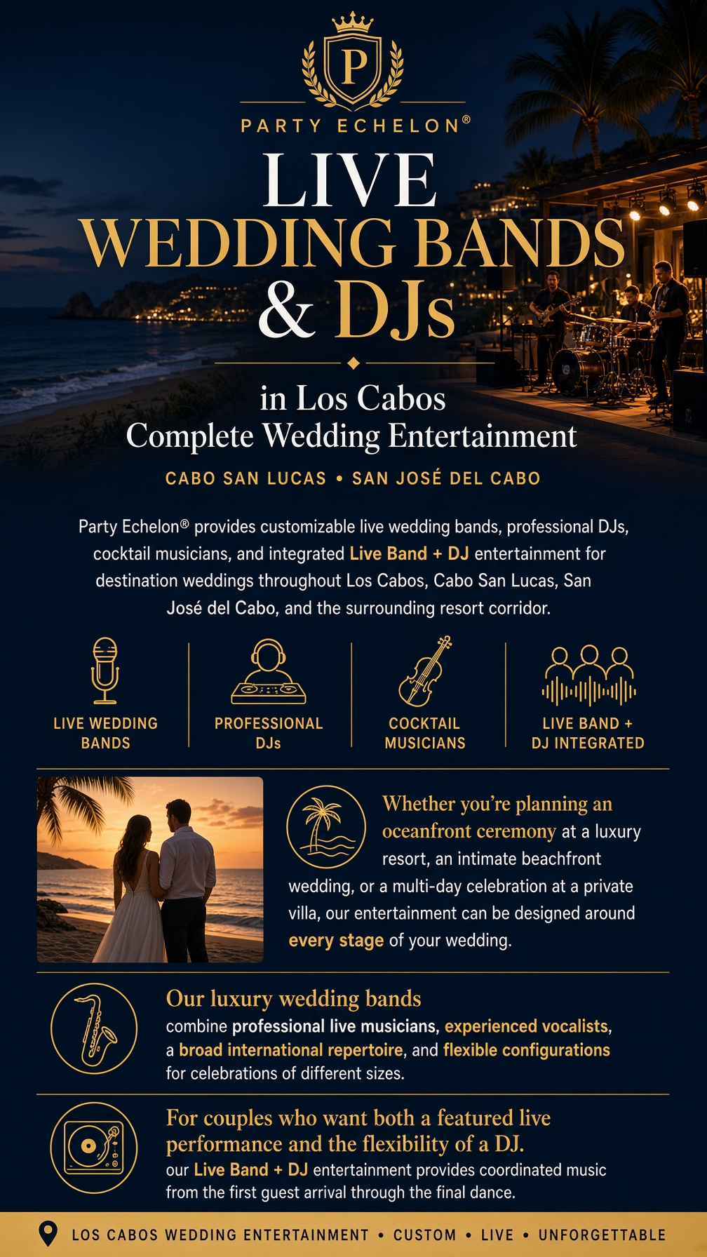 Live Wedding Bands & DJs in Los Cabos
