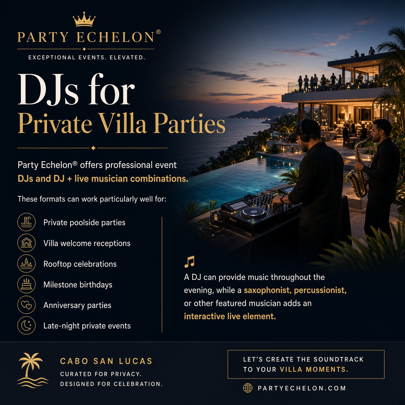 DJs for Private Villa Parties in Cabo