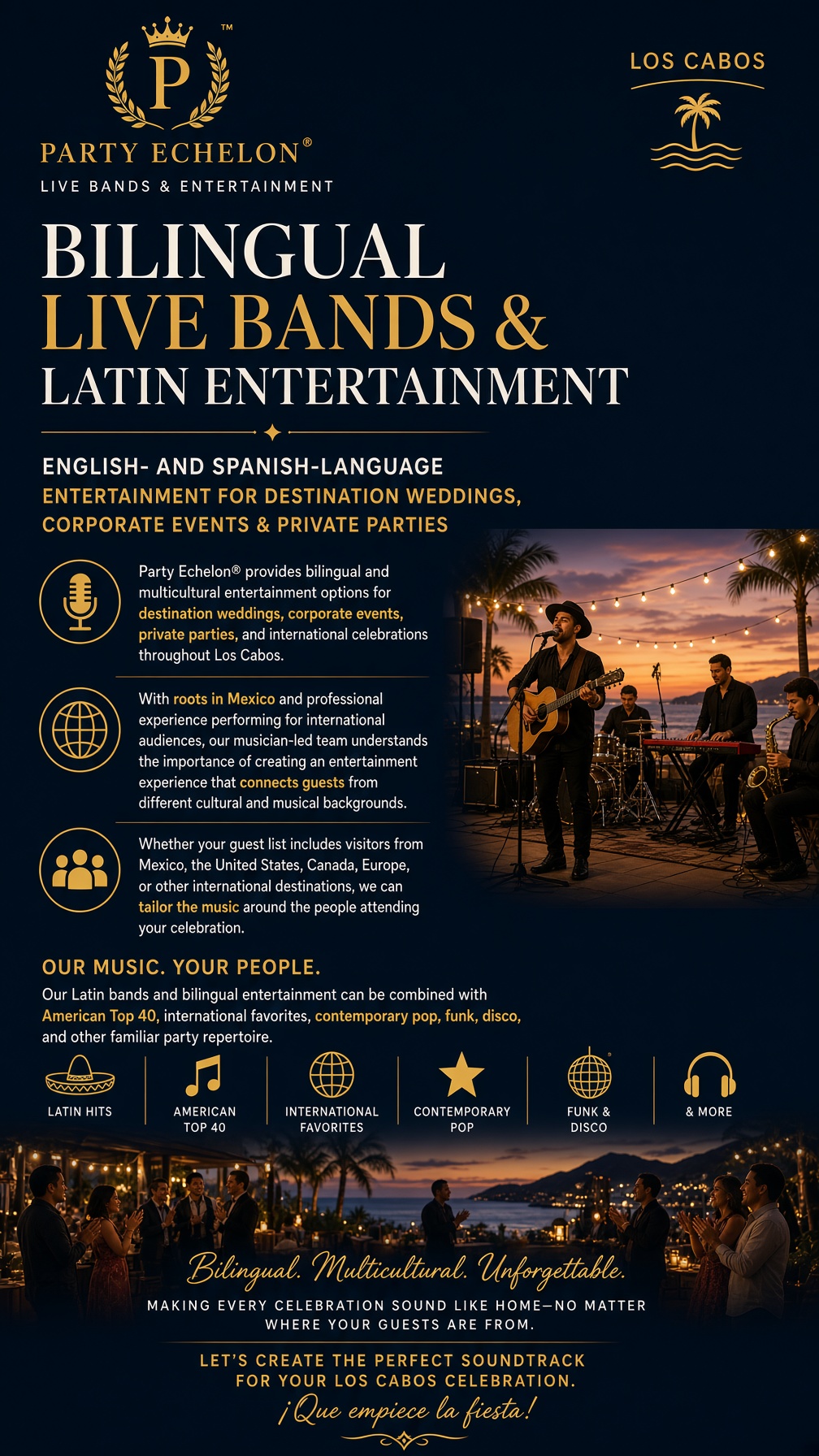 Bilingual Live Bands & Latin Entertainment in Los Cabos