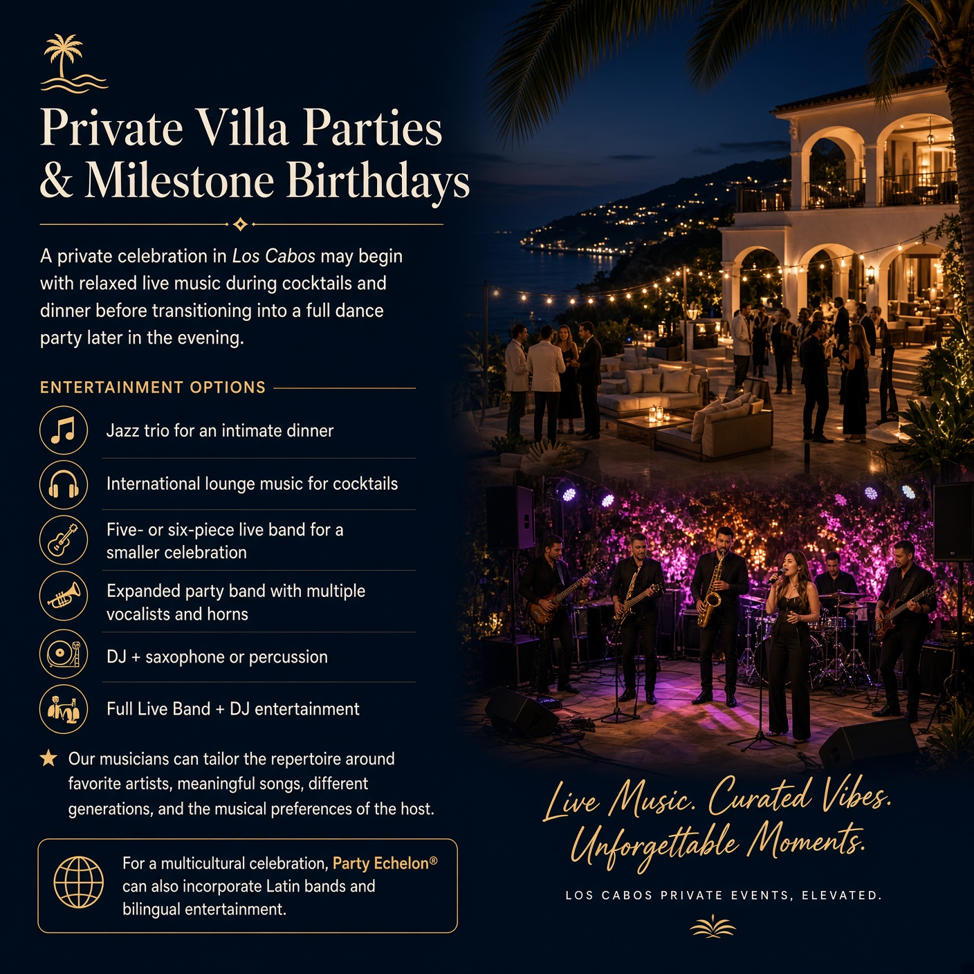 Private Villa Parties & Milestone Birthdays