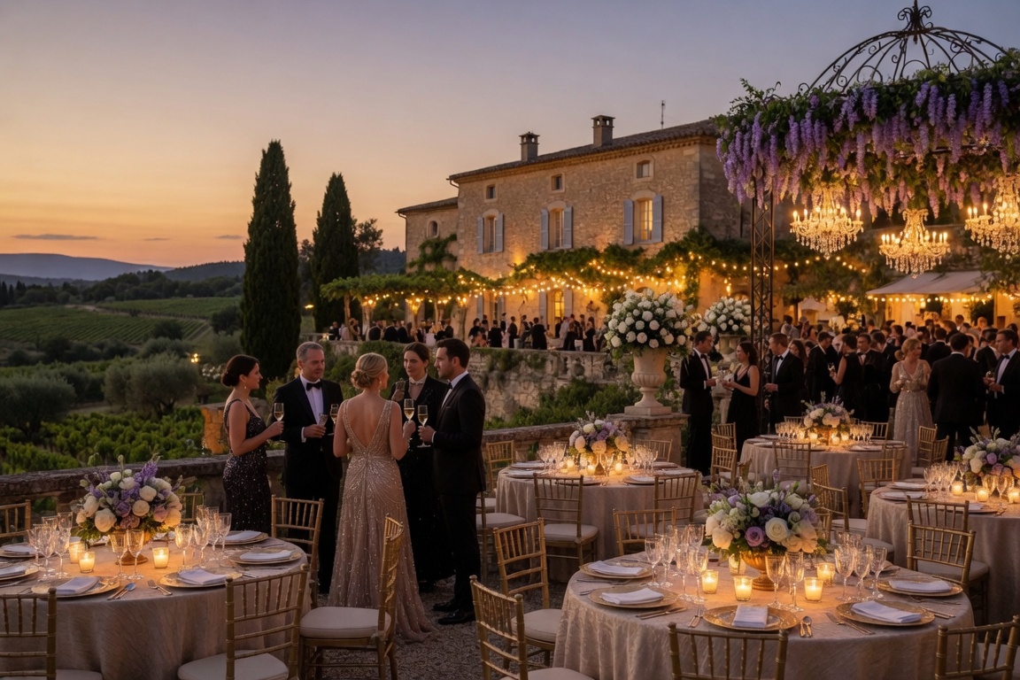 Party Echelon® performing at a luxury destination wedding in Provence, France