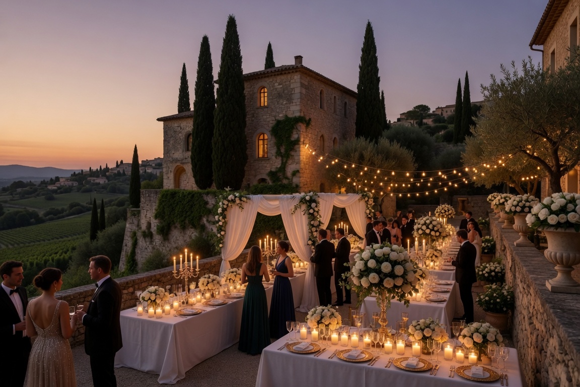 Party Echelon® performing at a luxury destination wedding in Provence, France