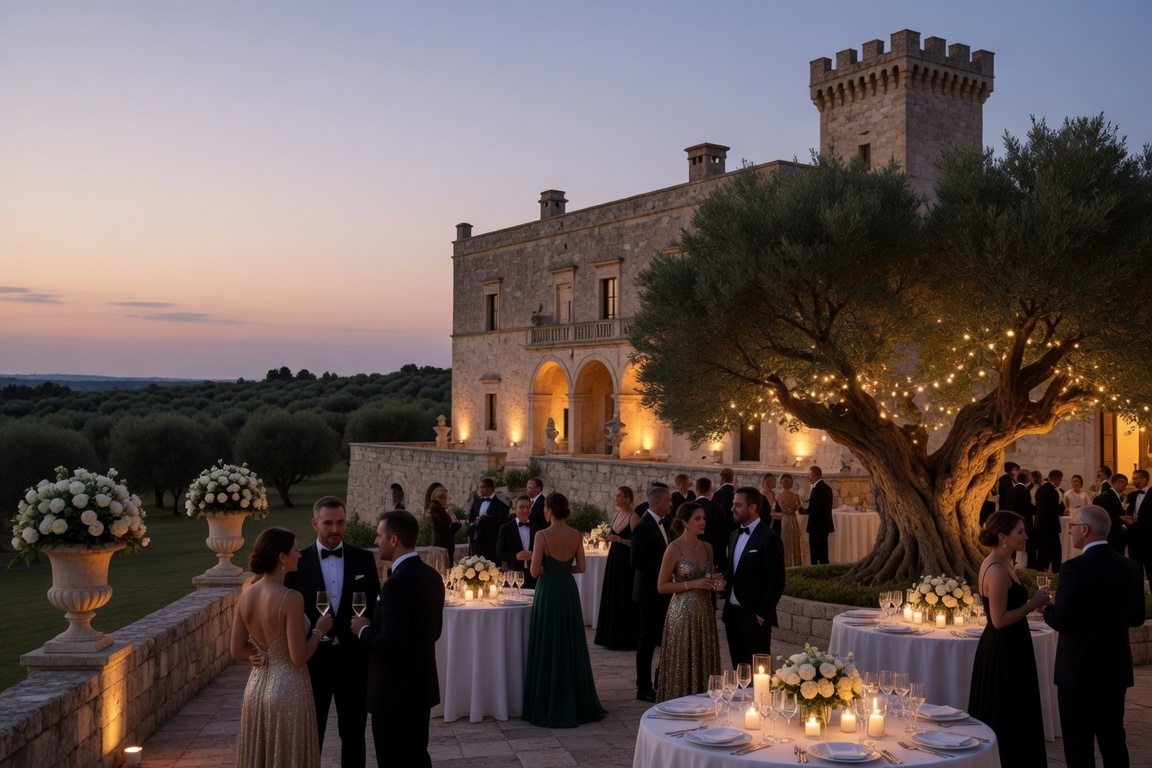 Party Echelon® performing at a luxury destination wedding in Puglia, Italy