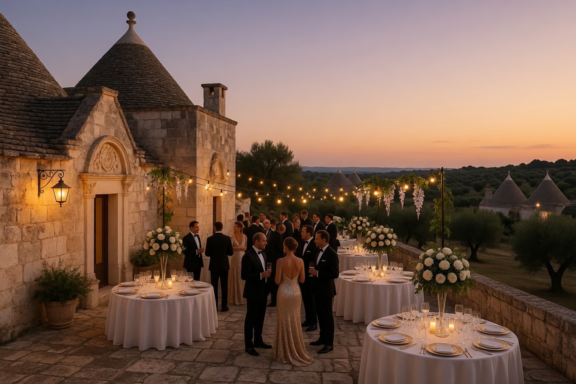 Party Echelon® performing at a luxury destination wedding in Puglia, Italy