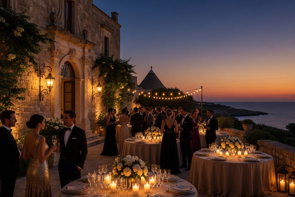 Party Echelon® performing at a luxury destination wedding in Puglia, Italy