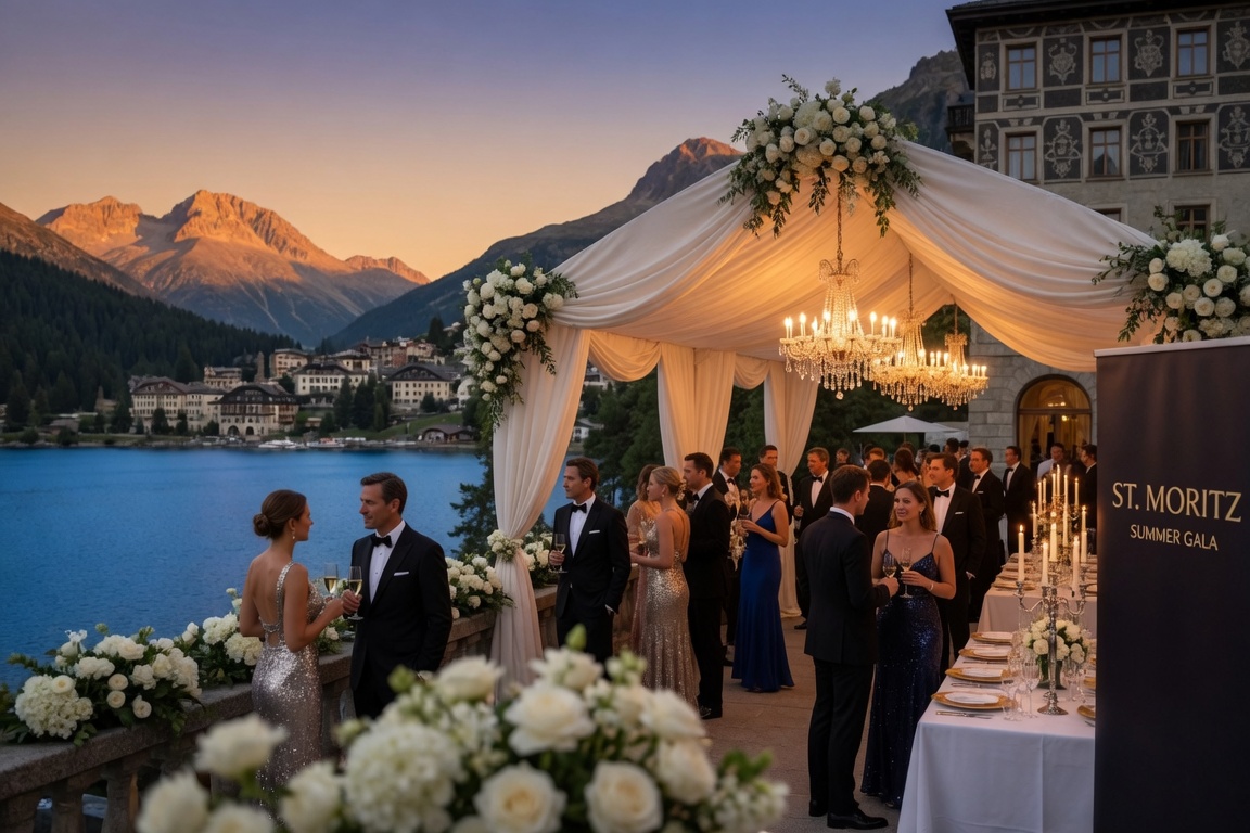 Party Echelon® performing at a luxury destination wedding in St Moritz, Switzerland