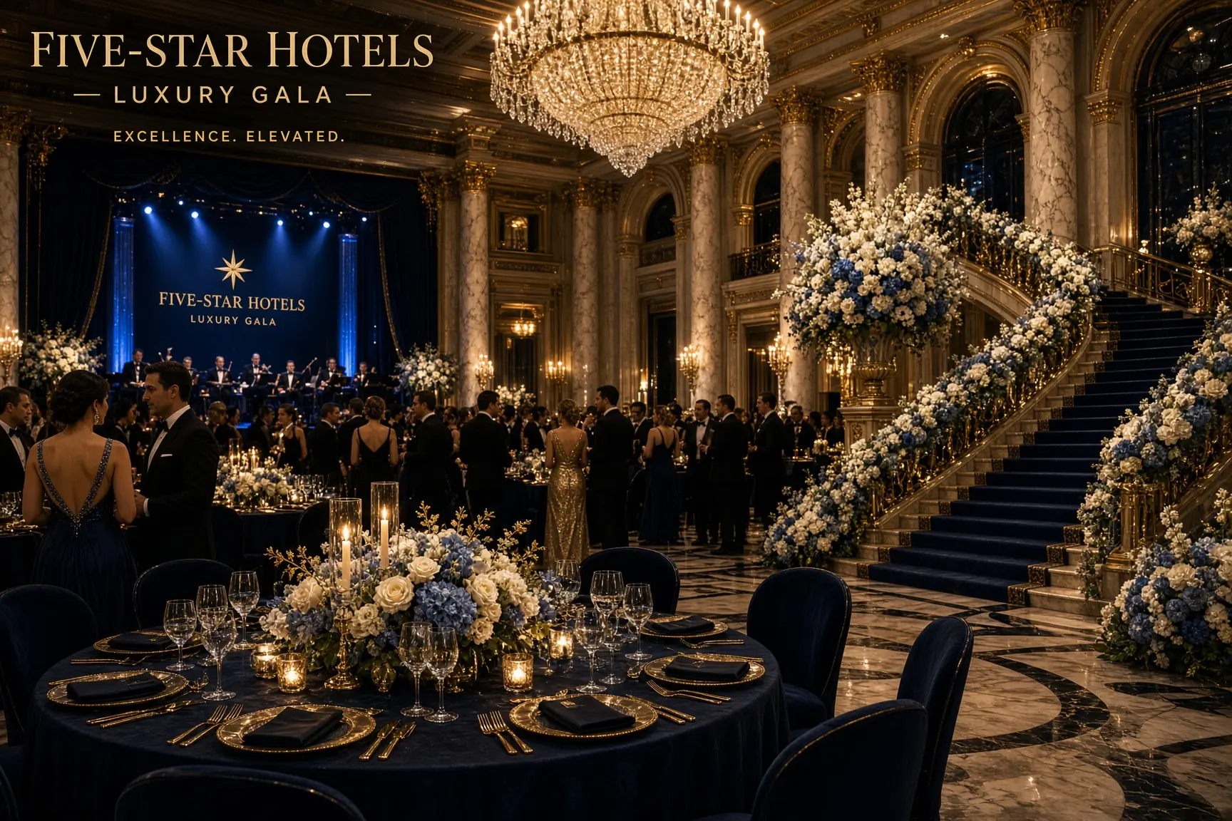 Luxury cocktail reception with international live lounge music