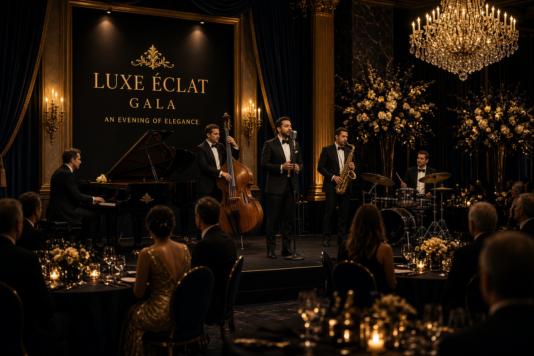 Live entertainment band performing at a luxury resort event