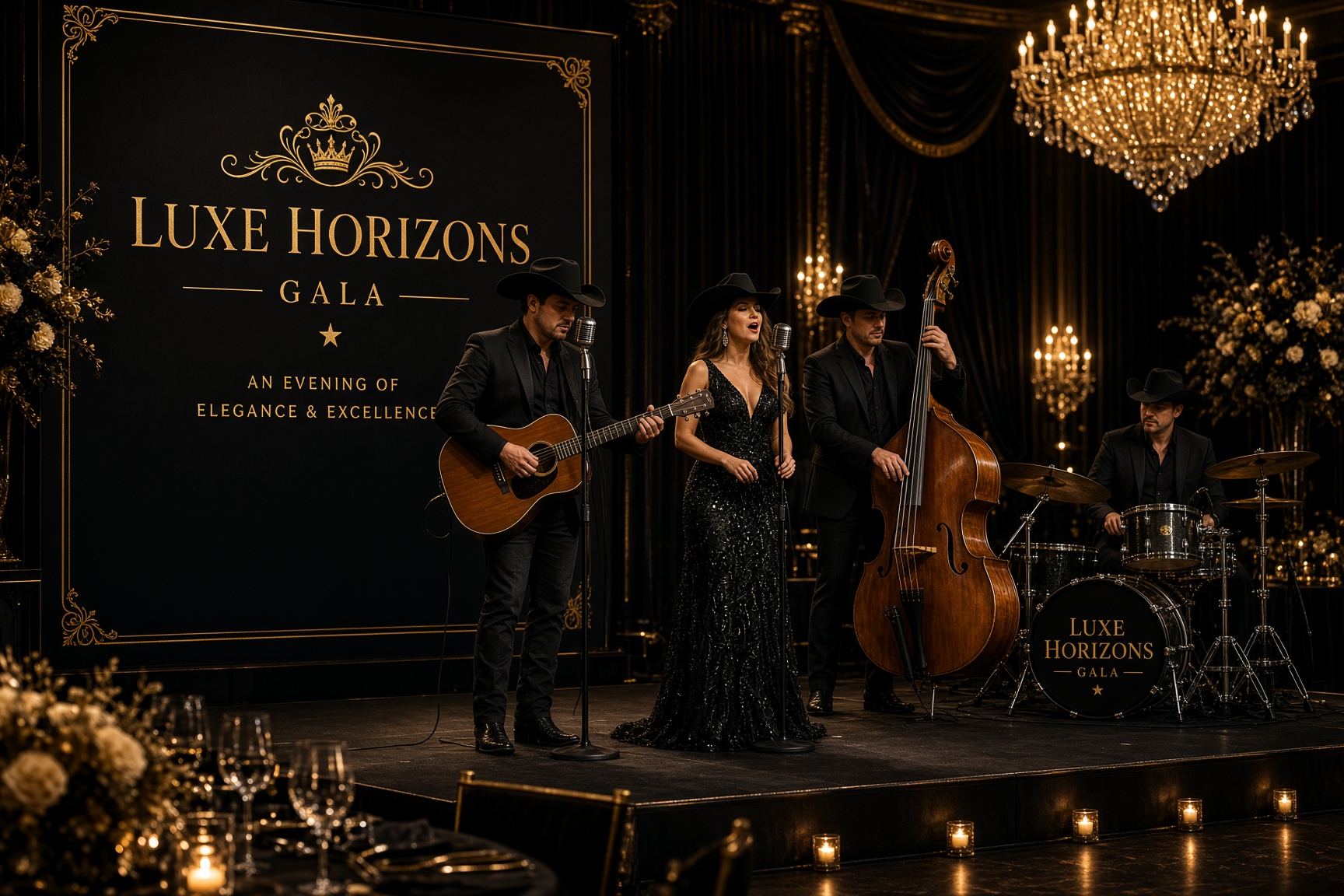 Party Echelon vocalists and musicians performing for wedding guests