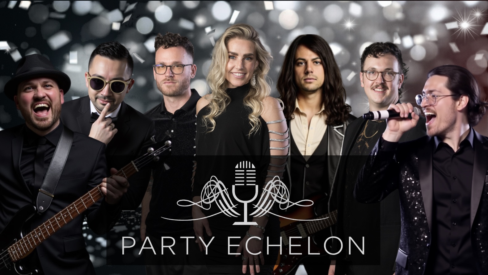 Party Echelon® performing live for guests on a wedding dance floor