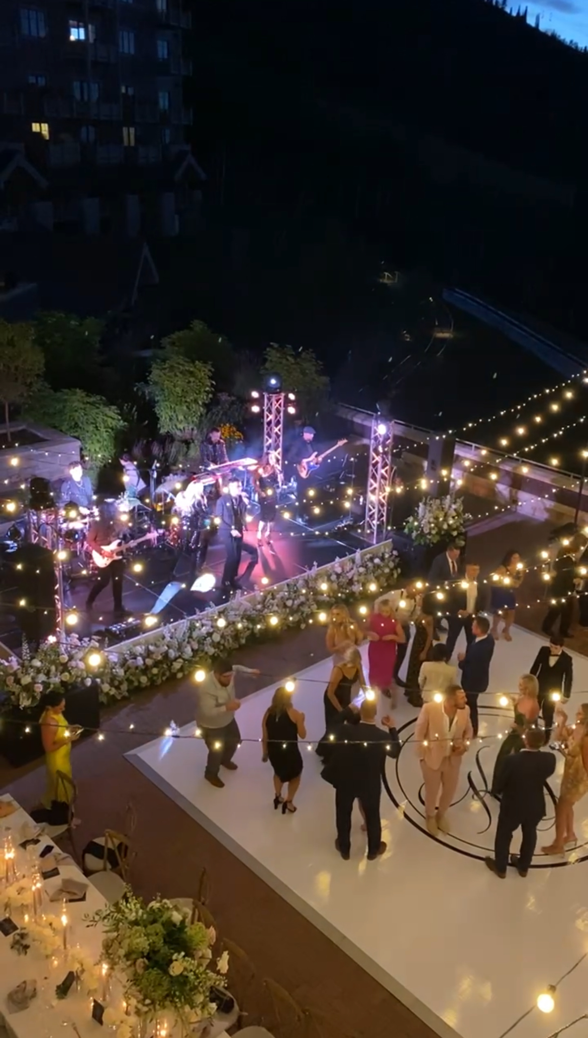 Party Echelon® performing at an outdoor luxury wedding reception in Deer Valley Utah