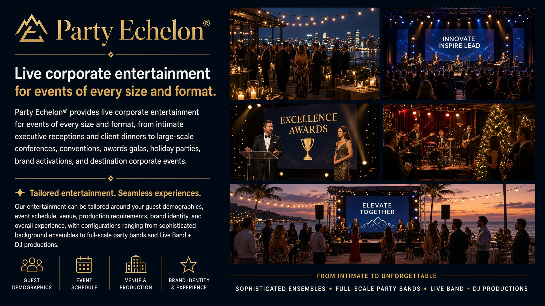 Party Echelon® luxury corporate entertainment
