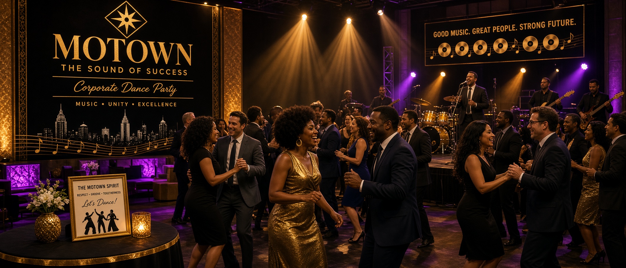 Motown themed corporate dance party