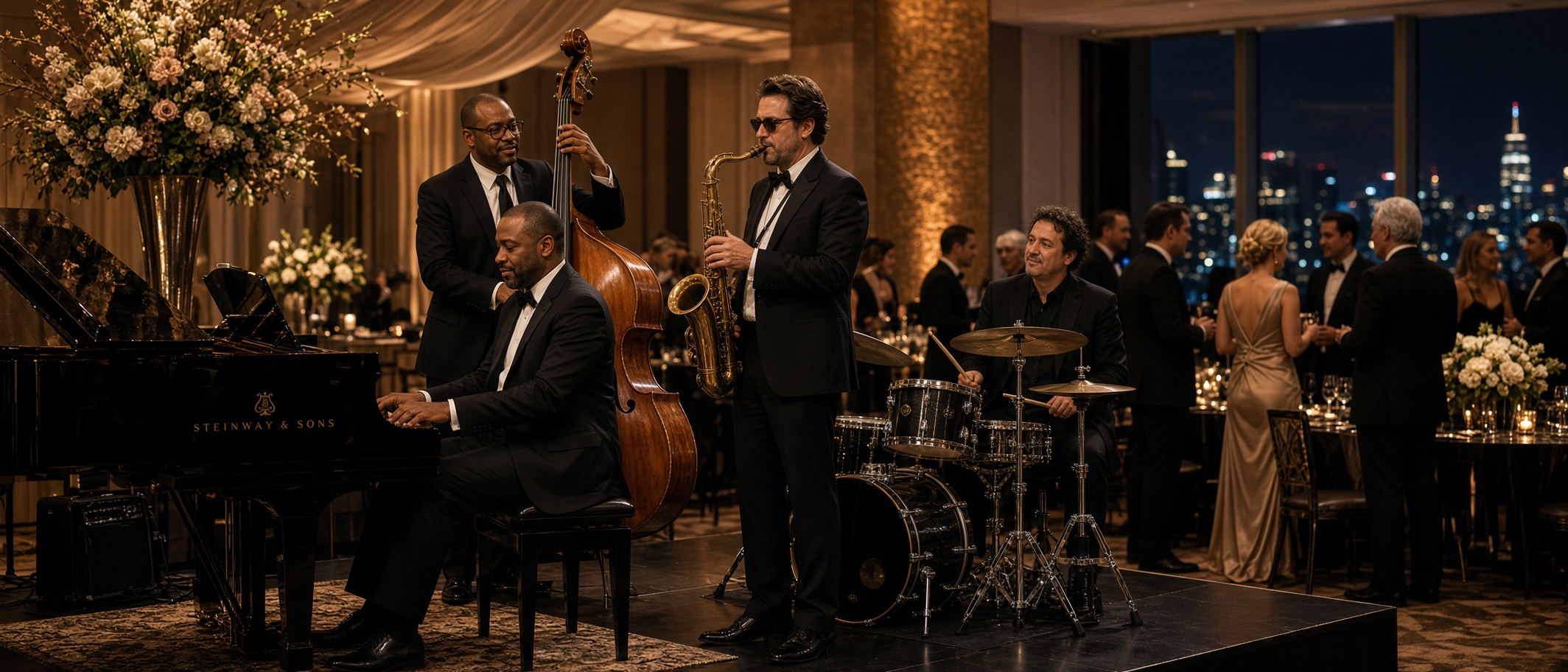 Jazz Piano Trio entertainment for events by Party Echelon