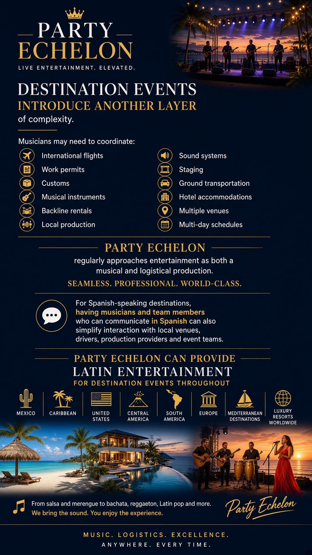 Latin Bands for Destination Events Worldwide