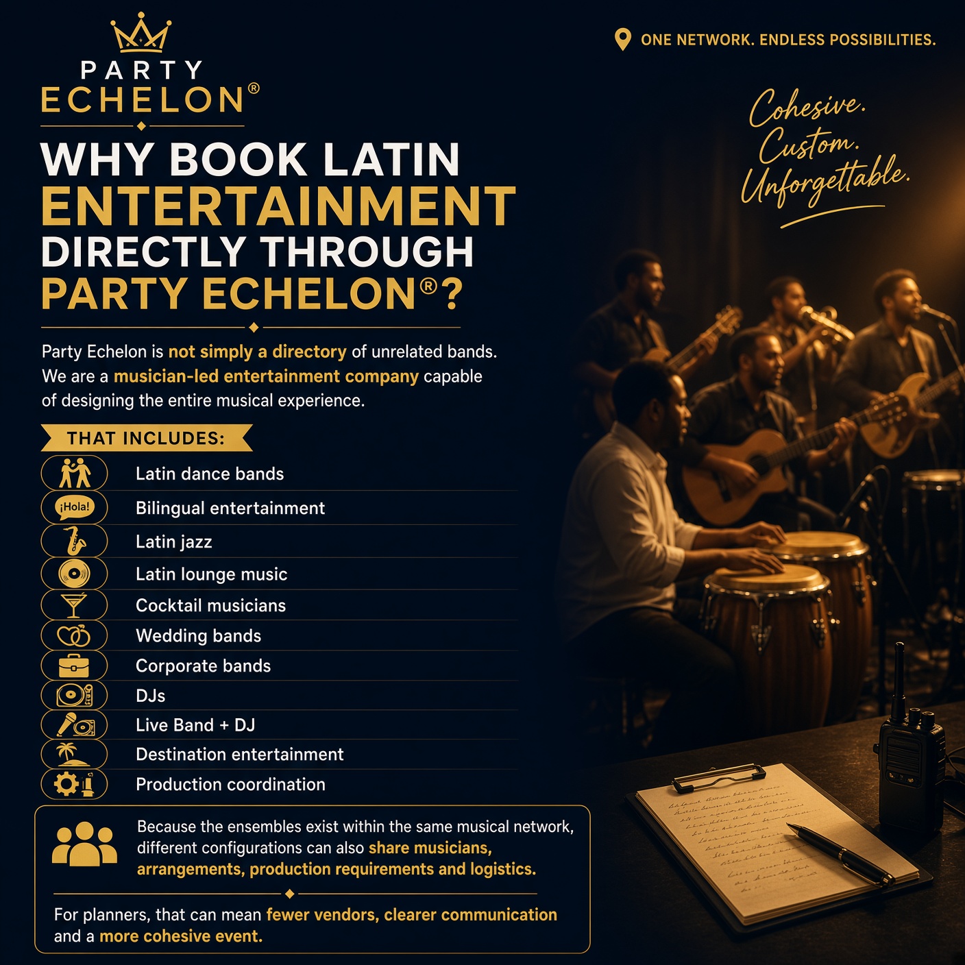 Benefits of booking directly through Party Echelon®