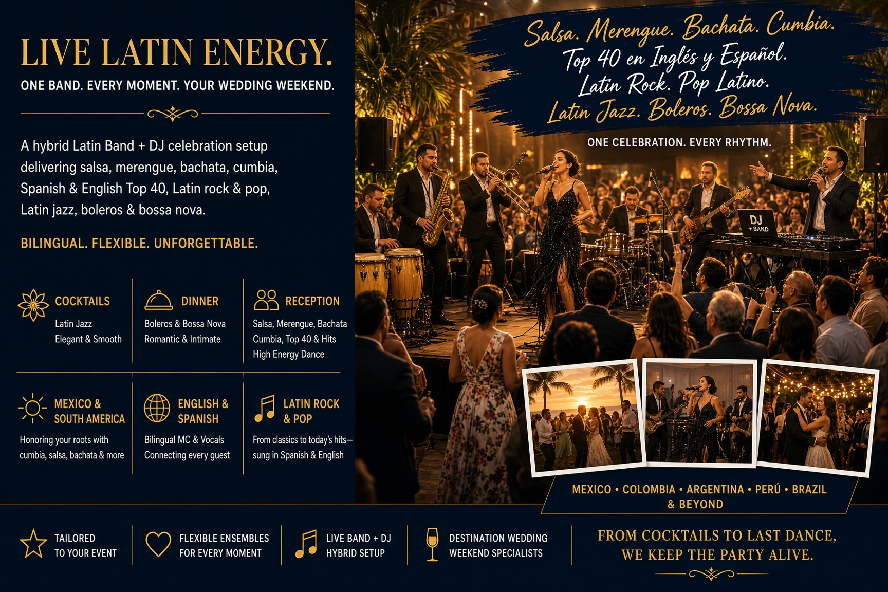 Latin Bands for Extraordinary Events Worldwide.