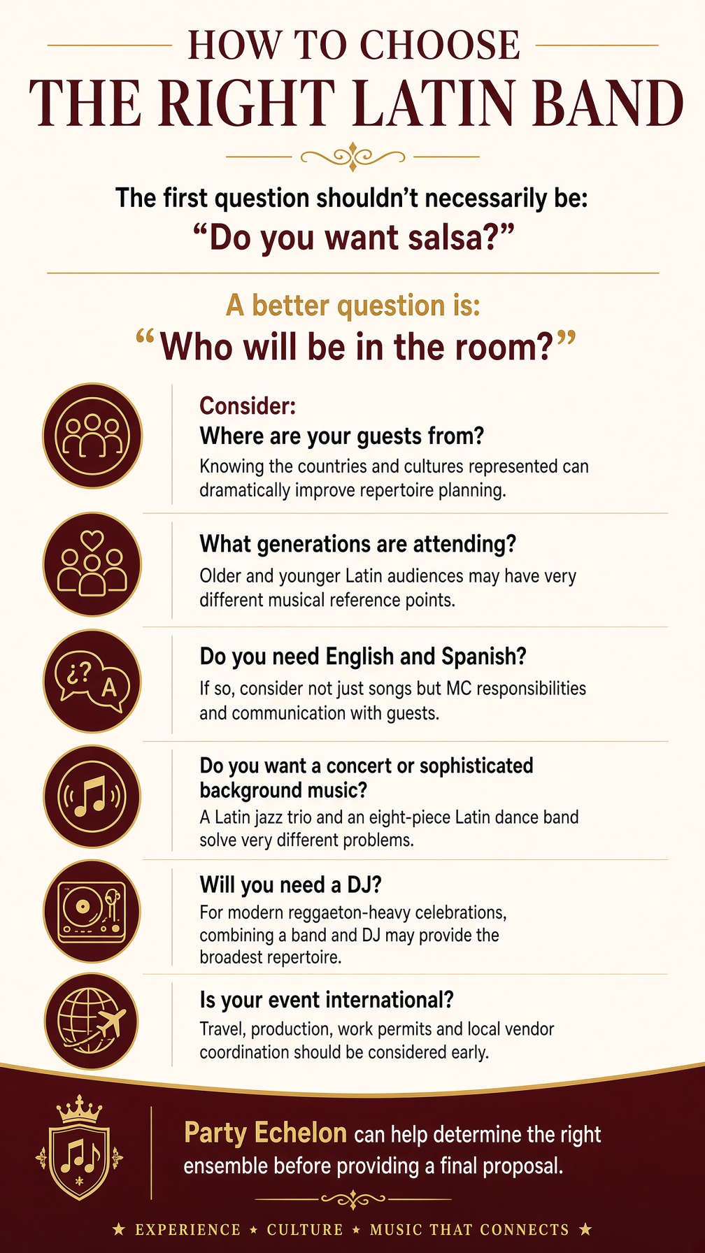 How to choose the right latin band for events