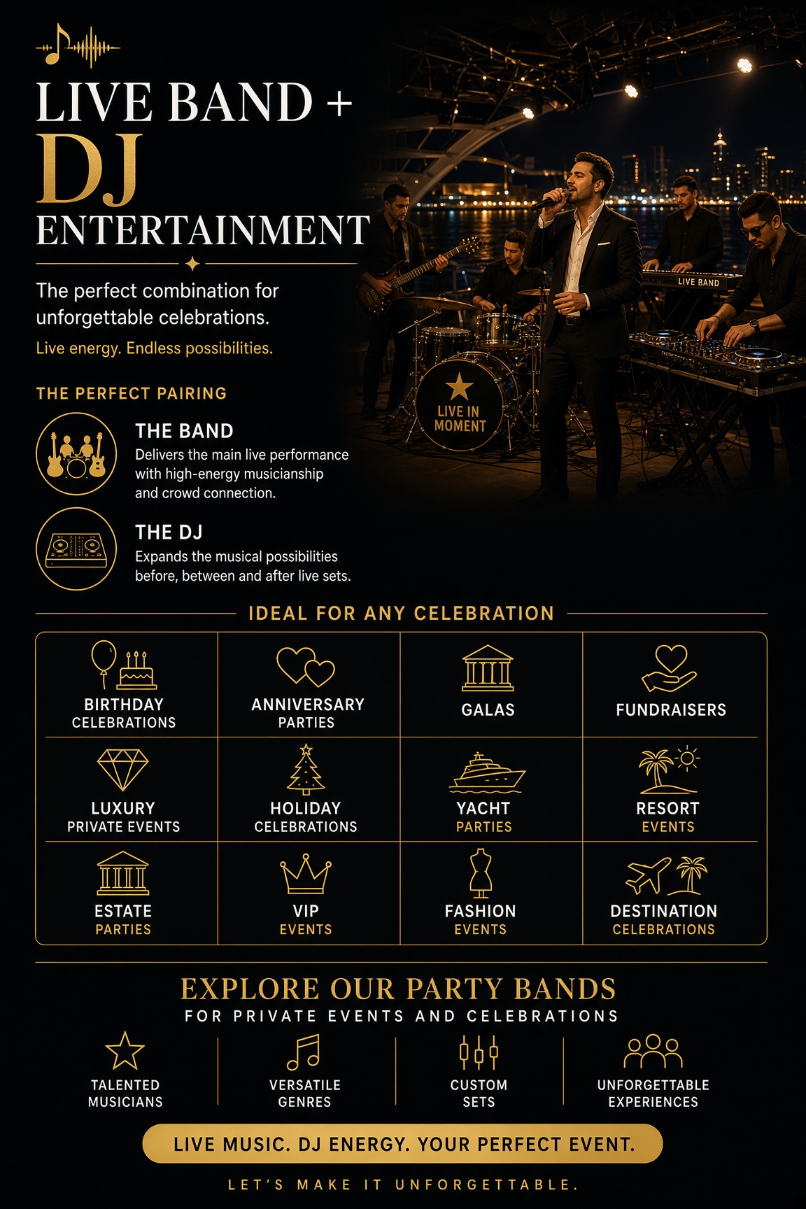 Live Band + DJ for Private Parties & Luxury Events