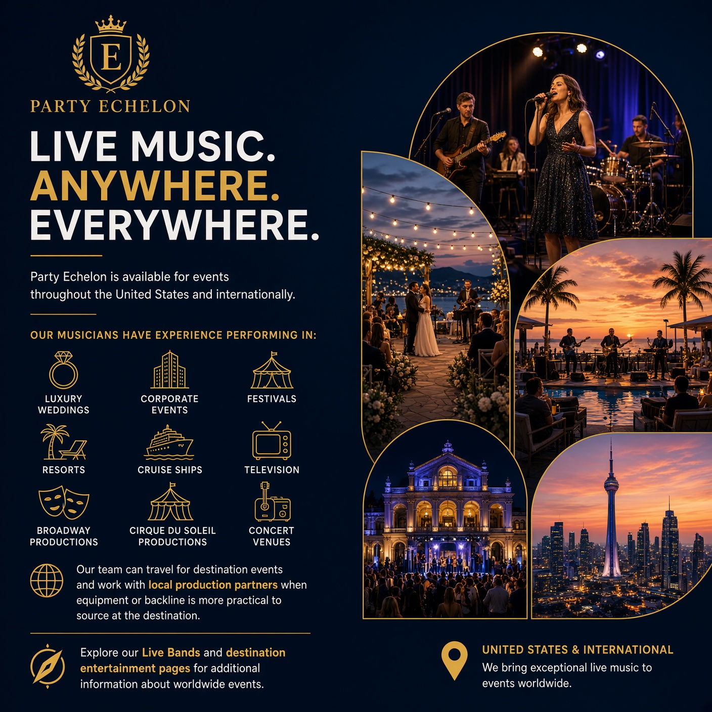 Worldwide Live Band + DJ Entertainment