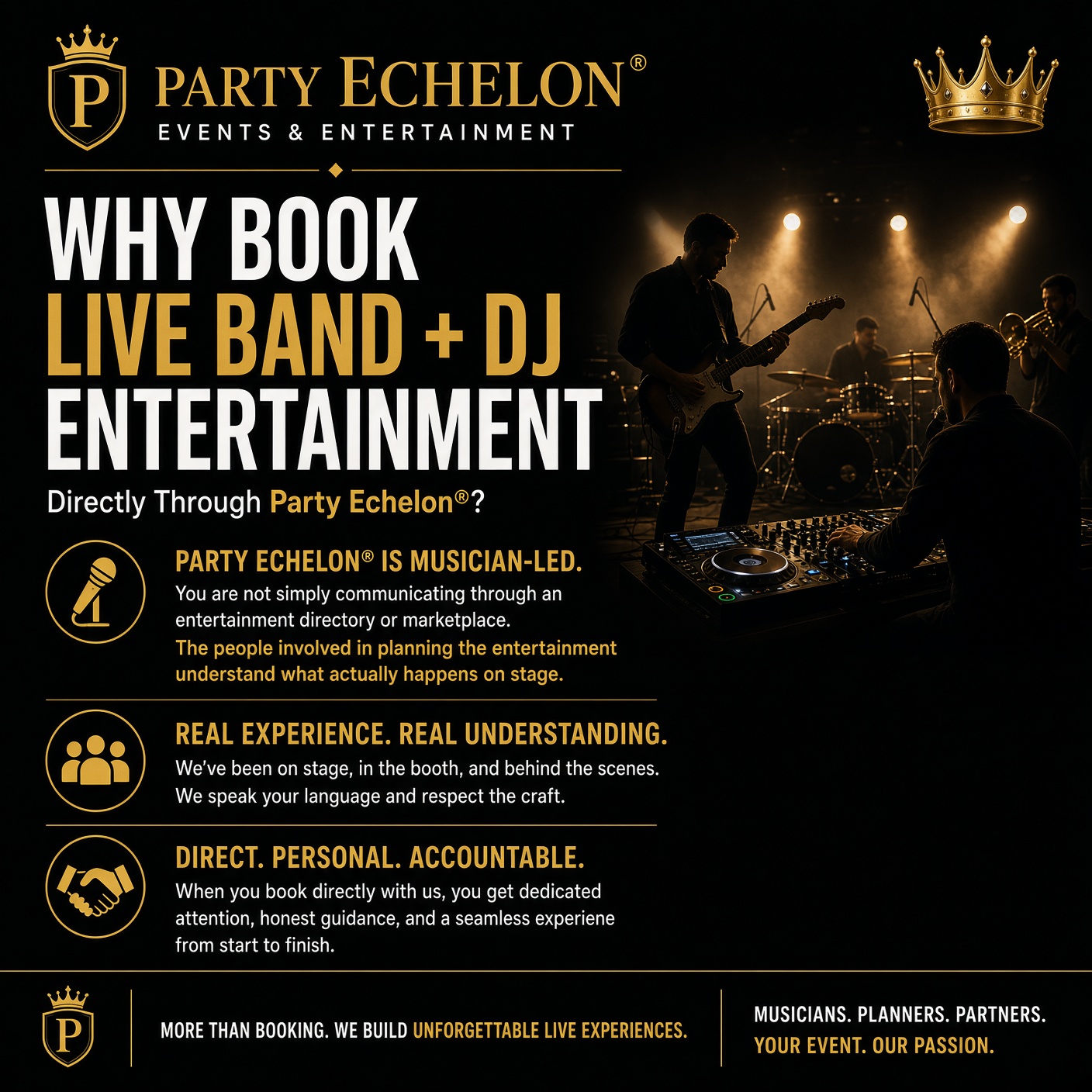 Benefits of booking directly through Party Echelon®
